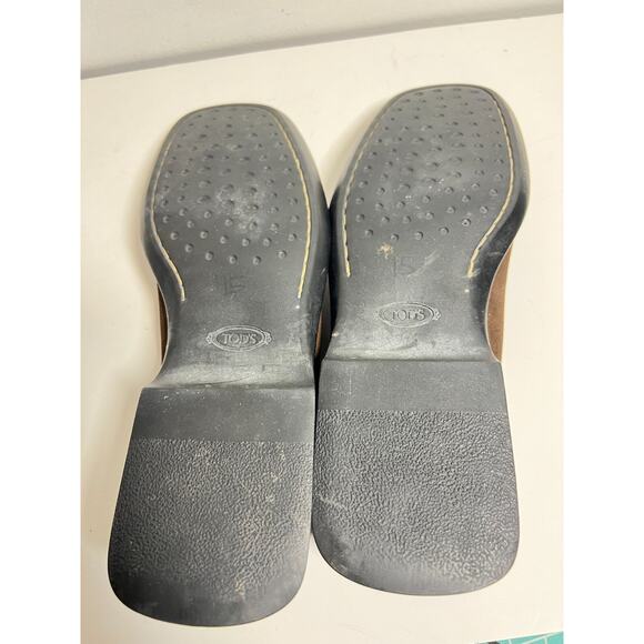 Tod's Womens Brown Suede Square Toe Slip On Driving Loafer Moccasin Shoe 8 US 38 - Picture 9 of 9